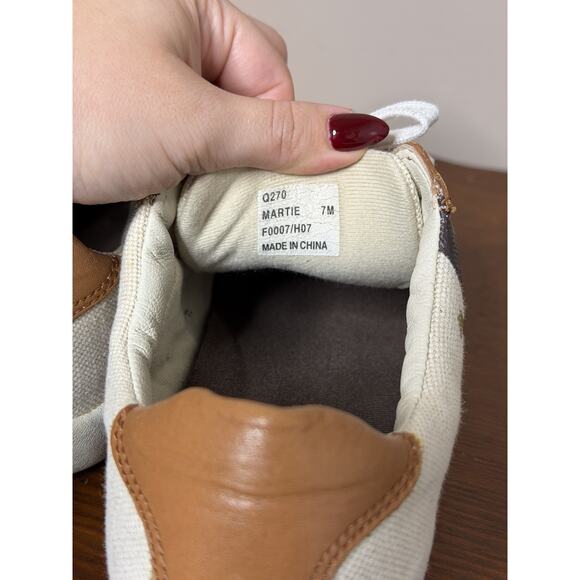 Women’s Coach Martie Q270 Rare Natural Tan Canvas And Leather Sneakers Size 7M - Picture 6 of 9